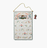 Nativity Embroidered Hanging Advent Calendar