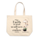 Wendell Berry Earth Quote - Custom Jumbo Canvas Tote Bag by Twig & Moth