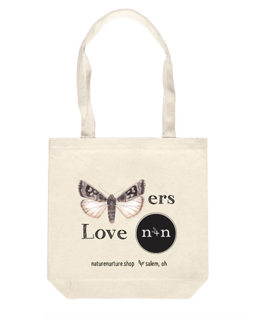 "Moth-ers Love n+n" Canvas Tote Bag by Twig & Moth