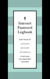 Internet Password Logbook (Black Leatherette)