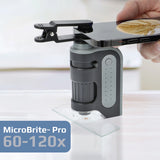 Pocket Microscope & Smartphone Adapter Clip, For Digiscoping
