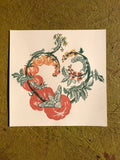 Tomatoes Screenprint 10 x 10in with Tomato Hornworms