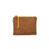Cosmetic Pouch - Waxed Canvas // Large Vegan Zipper Bag (Color Options)