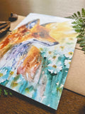 Meadow Fox Watercolor A7 Greeting Card