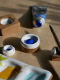 Small Circular Handmade Paint Pans and Mixing Dishes