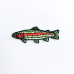 Trout Fish Embroidered Iron On Patch