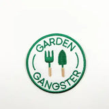 Garden Gangster Embroidered Iron On Patch