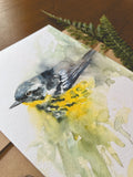 Magnolia Warbler Watercolor A7 Greeting Card