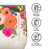 Rifle Paper Co. Cream Garden Party Stemless 12oz Cup