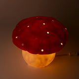 Large Red Mushroom Lamp w/ Plug