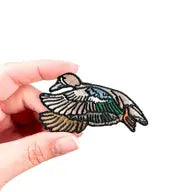 Blue Winged Teal Duck Iron-On Embroidered Patch