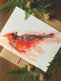 Northern Cardinal Watercolor A7 Greeting Card