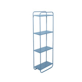 Metal Wall Shelf w/ 4 Shelves, Blue