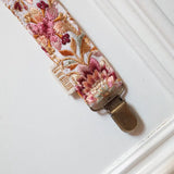 Lily Light - Handmade Embroidered Pacifier Strap/Clip