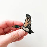 Flying Mallard Duck 2" Embroidered Iron-On Patch