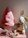 Small Vintage Pink Mushroom Lamp w/ Plug