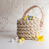 Brooklyn Basket Kit - Parchment w/ Leather Handle