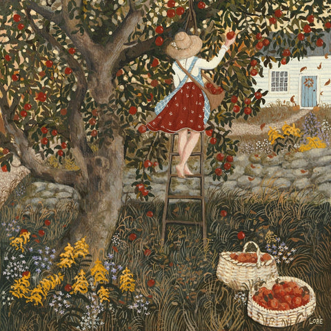 Oldest in the Orchard Art Print by Loré Pemberton