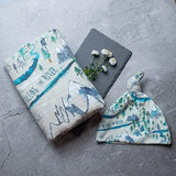 Miaoberry Organic Muslin Baby Boy Swaddle Blanket | Forest