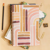 Sunset Stripe Church Notes Notebook