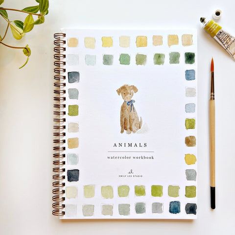 Animals Watercolor Workbook by Emily Lex