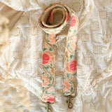 Pastel Blossom Light - Handmade Embroidered Phone Cord/Bag Handle/Camera Strap