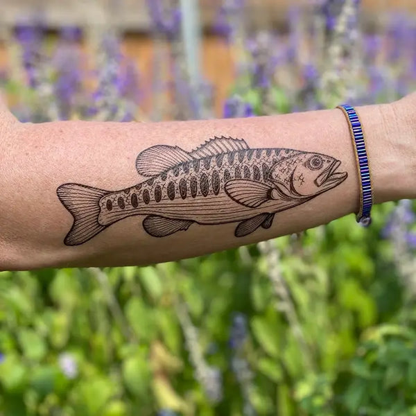 Bass Fish Temporary Tattoo – nature+nurture