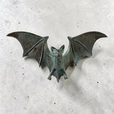 New Cast Iron Verdigris-Style Bat Wall Hook