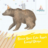 Brown Bear Cake Topper