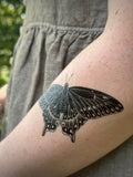 Black Swallowtail Butterfly Temporary Tattoo