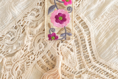 Buttercup Light - Handmade Embroidered Bookmark