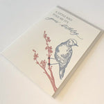 "A Little Bird Told Me..." Birthday Card Letterpress Greeting Card