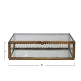 Brass & Glass Display Box w/ Scalloped Edges