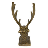 Antiqued Brass Stag Pen Tabletop Holder