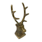 Antiqued Brass Stag Pen Tabletop Holder