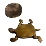 Antiqued Brass Turtle Box Tabletop Desk Decor