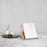 Metal Standing/Foldable Book Holder, Gold Finish