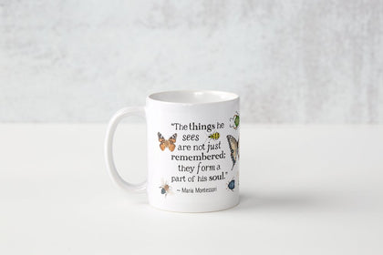 Maria Montessori n+n bug mug by Twig & Moth