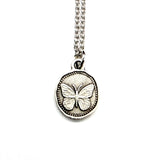 Antique Butterfly Coin Necklace