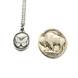Antique Butterfly Coin Necklace