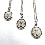 Antique Butterfly Coin Necklace