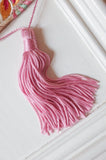 Peachy Dandelion - Handmade Embroidered Bookmark