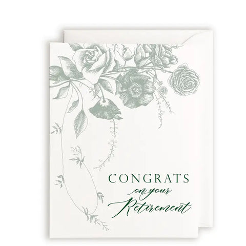 "Congrats On Your Retirement" Letterpress Greeting Card