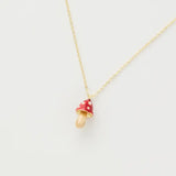Enamel Mushroom Necklace