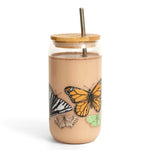 Butterfly Glass Glass Coffee Cup Tumbler