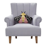 Shaped Moth Hook Accent Pillow – Nature-Inspired Decor