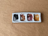 Ceramic Artist 4-Pan Paint Palette - Handmade Travel Palette