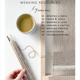 Flax & Twine Cherry Hand Loom Kit with Weaving Resources Guide