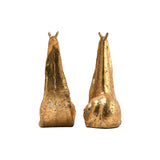 Cast Iron Snail Bookends, Distressed Gold Finish, Set of 2