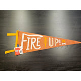 Fire It Up (Large Pennant, Vintage-Styled Screen Printed)